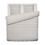 Duvet Cover + Pillowcases Cotton Satin - Taupe - Damask Floralia