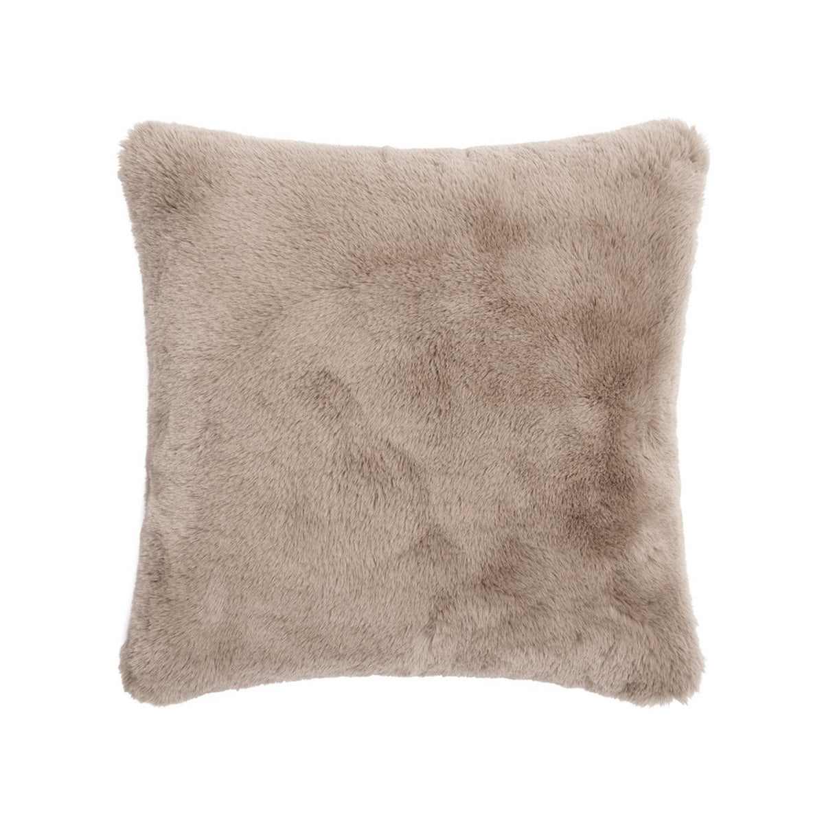 Housse De Coussin Imitation Fourrure - Beige - Uni