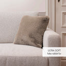 Imitation Fur Cushion Cover - Beige - Plain