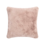 Funda de cojín de pelo sintético - Rosa claro - Unicolor