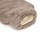Hot Water Bottle With Cover - Beige - Plain