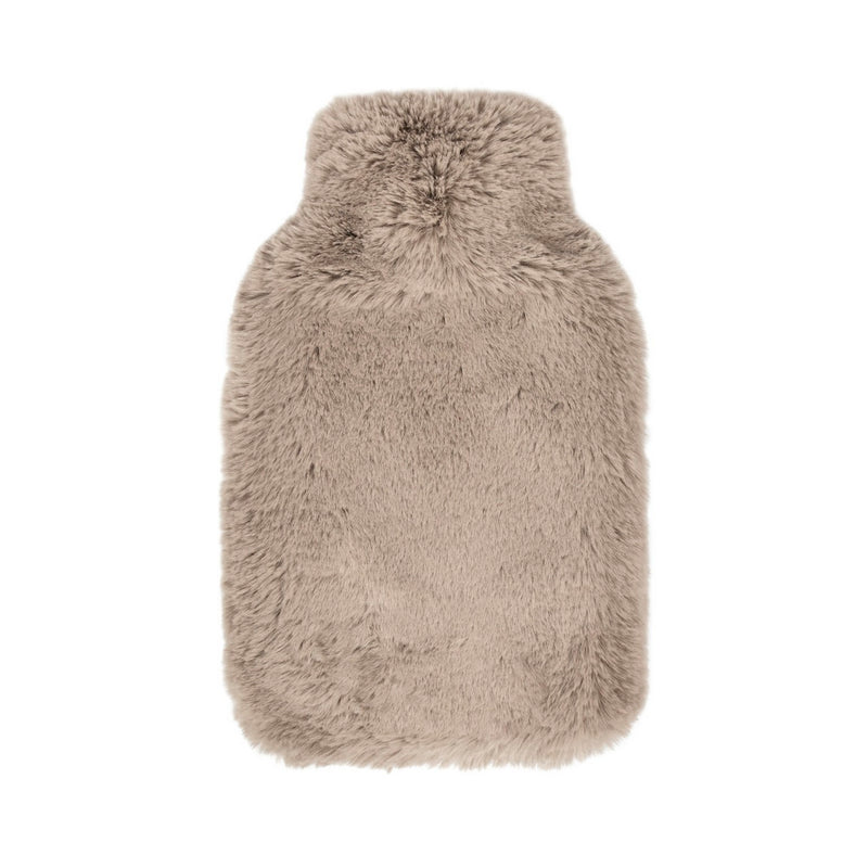 Hot Water Bottle With Cover - Beige - Plain