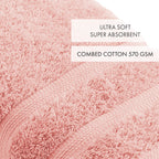 Set De 4 Toallas De Tocador - Rosa Salmón - Ola