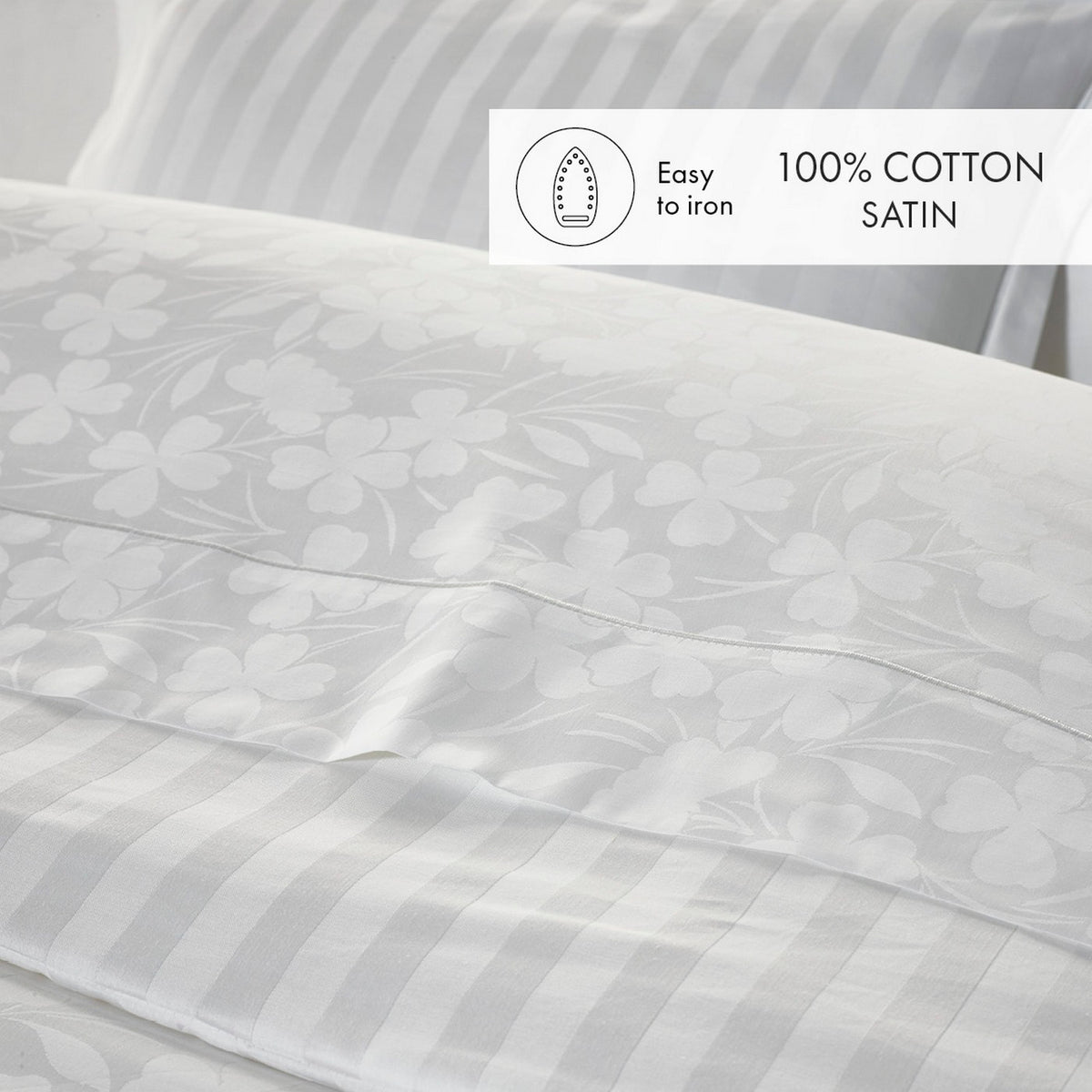 Taie De Traversin Satin De Coton - Blanc - Uni
