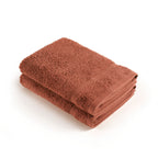 Set Of 2 Hand Towels - Terracotta - Vague
