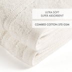 Set de 2 toallas de mano - Blanco - Vague