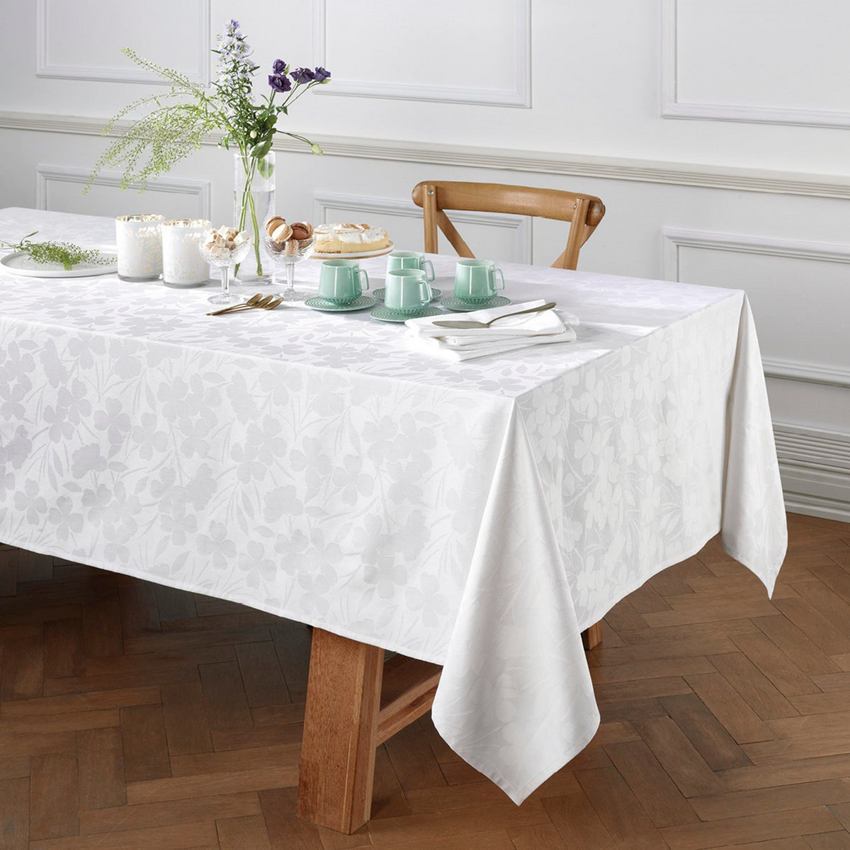 Mantel Tejido Jacquard - Blanco - Petit Chêne