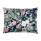Set Of 2 Cotton Satin Pillowcases - Dark Blue - Floral Night