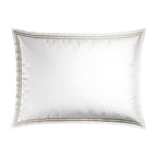 Set Of 2 Cotton Sateen Pillowcases - Taupe / White - Nice