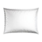 Set di 2 federe in raso di cotone - Grigio / Bianco - Nice