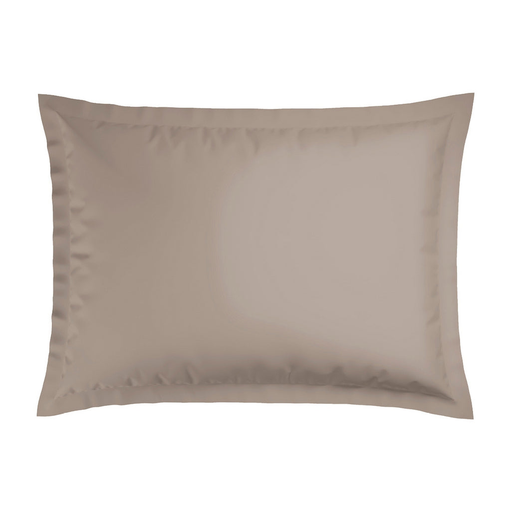 Juego De 2 Fundas De Almohada Satén De Algodón - Blanco / Topo - Nice