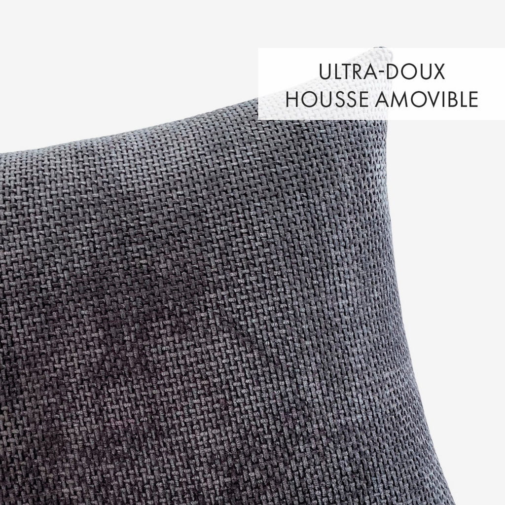 Housse De Coussin - Gris Foncé - Alenia