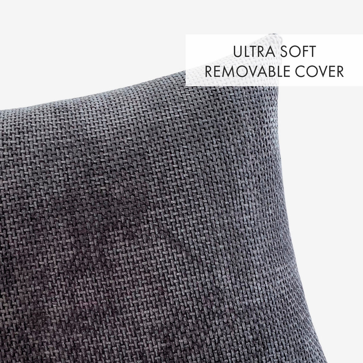 Housse De Coussin - Gris Foncé - Alenia