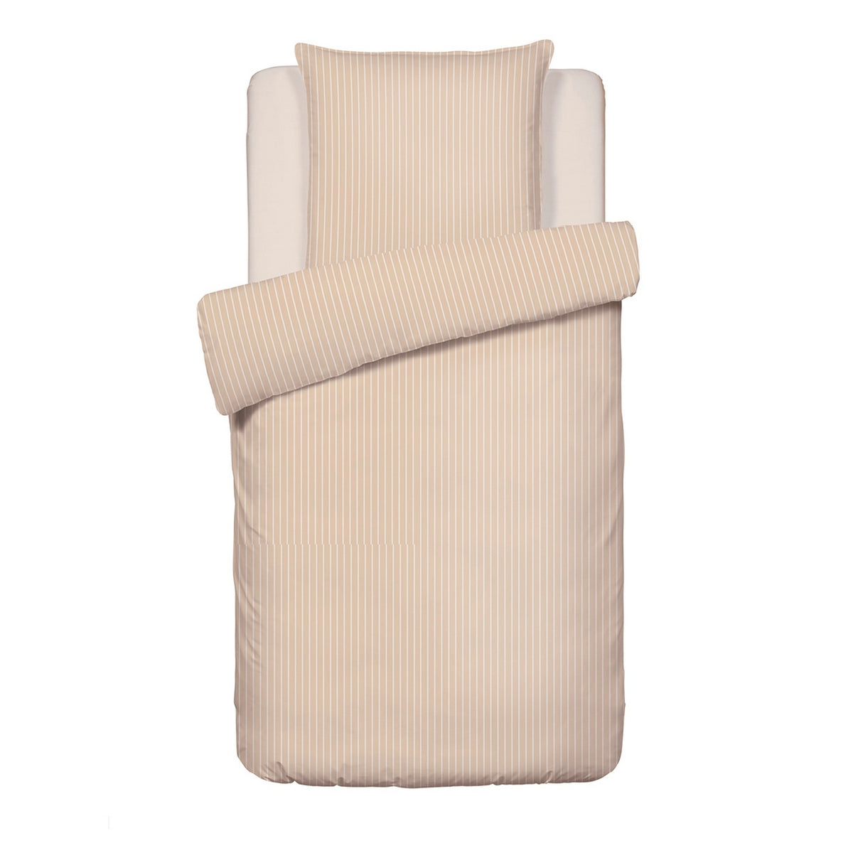 Duvet Cover + Pillowcases Dyed Woven Cotton - Taupe - Columbine