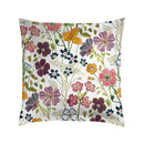 Juego de 2 fundas de almohada de satén de algodón - Blanco - Flores Vintage