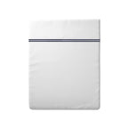 Cotton Satin Flat Sheet - Dark Blue / White - Nice