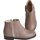 Boots Bottines Resistantes Bande Pailletée Fille - Cuir Vieux Rose - Fille