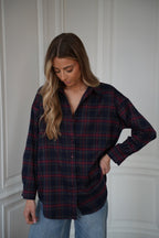 Amanda Burgundy - Checked Shirt