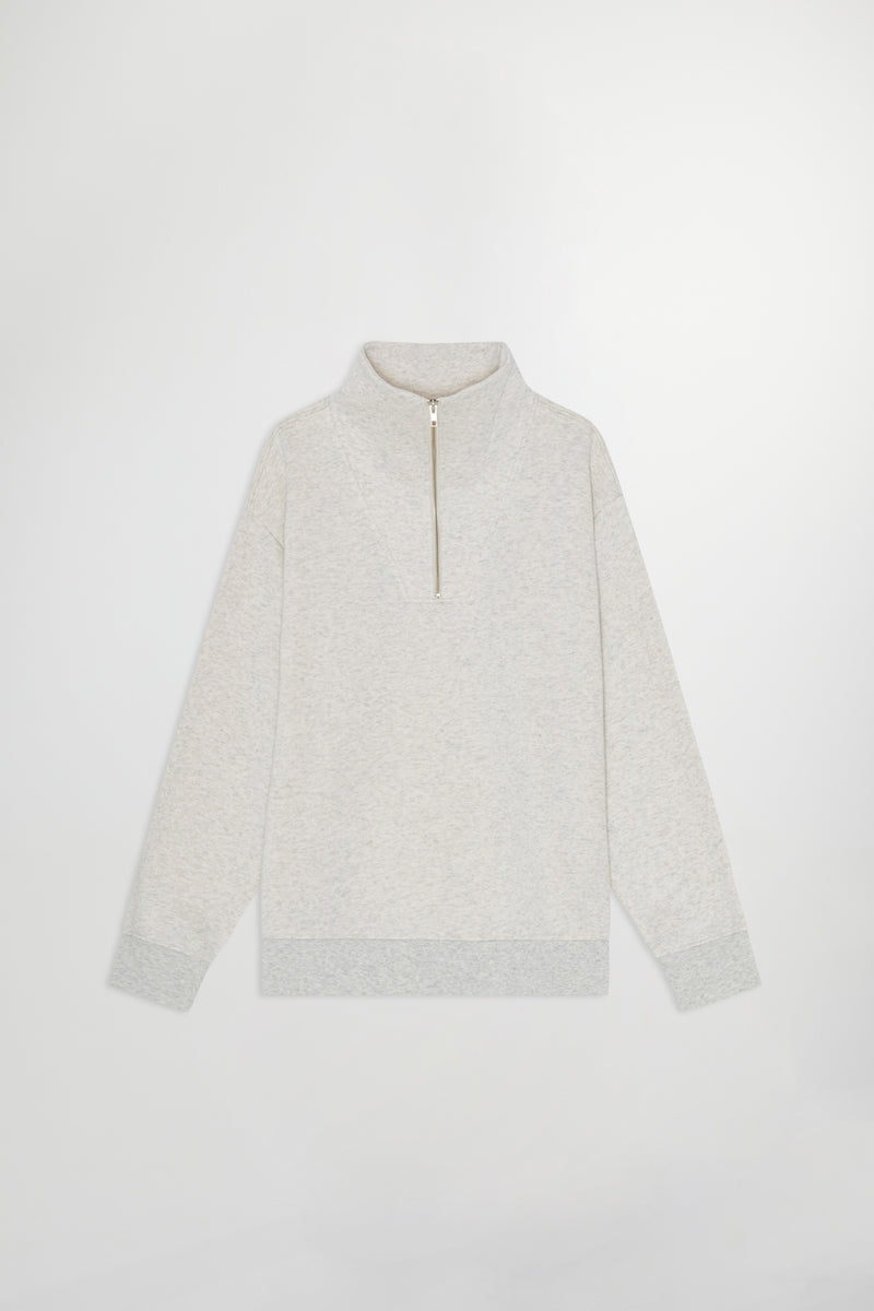 Briggs Half Zip Sweat - Oatmeal