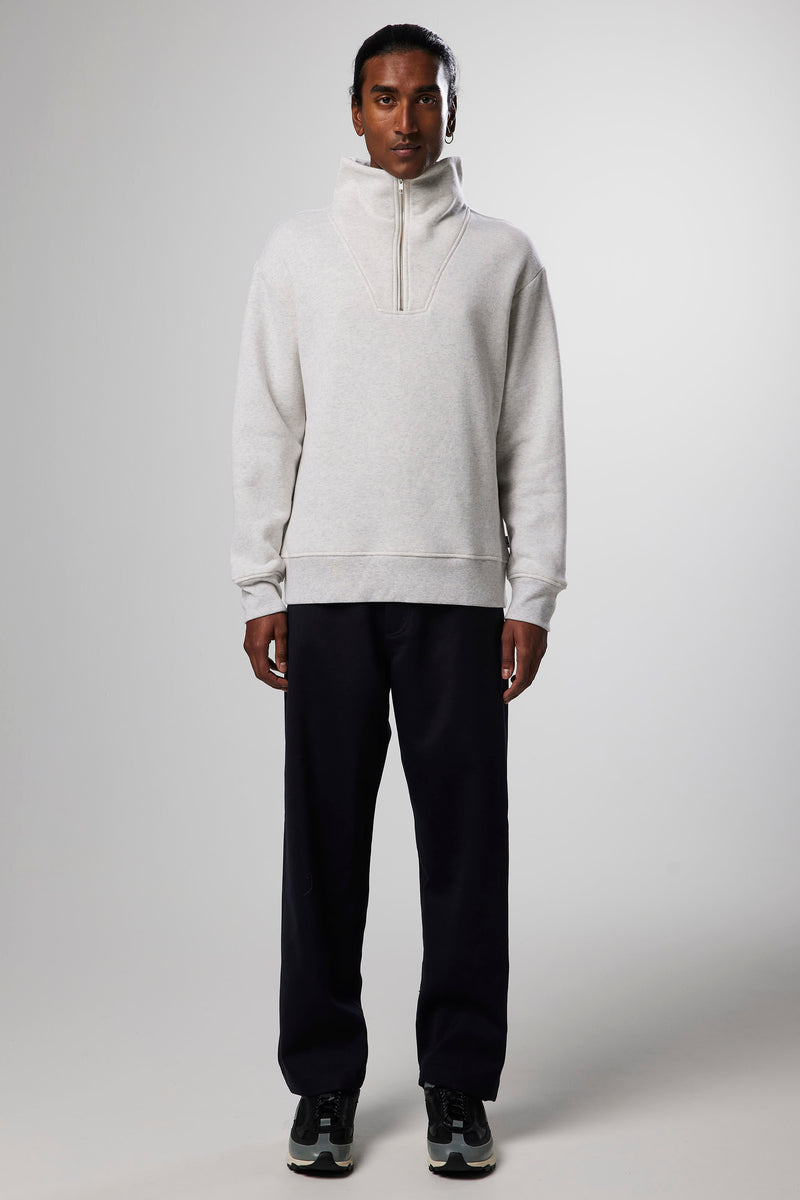 Briggs Half Zip Sweat - Oatmeal