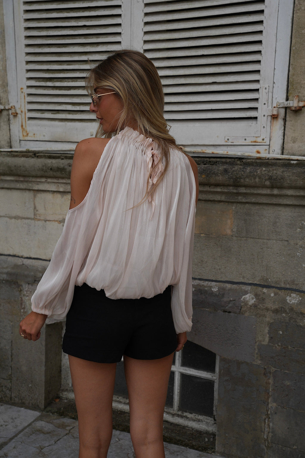 Octavia Cut-Out Blouse - Cream
