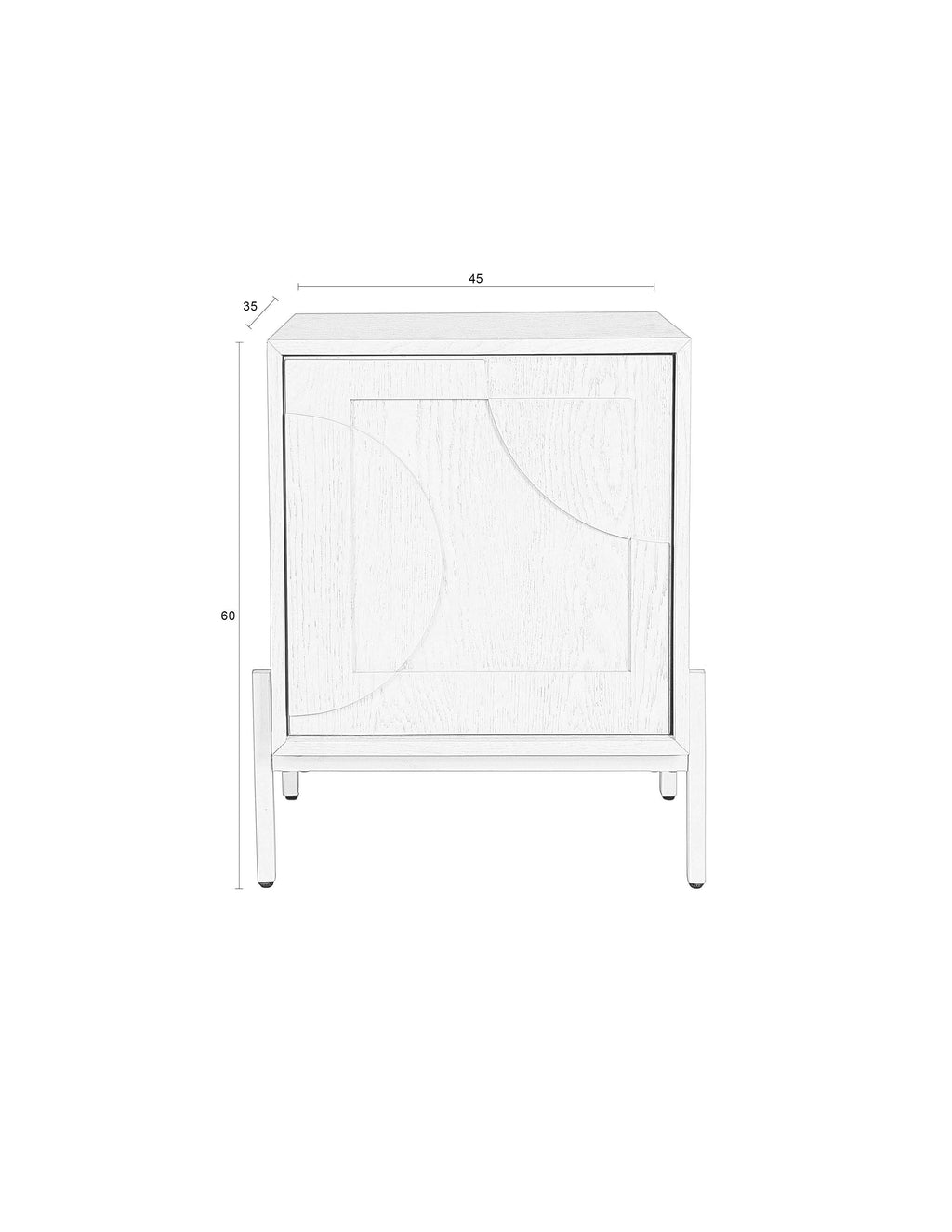 Faces - Side Table - Solid Oak - Beige
