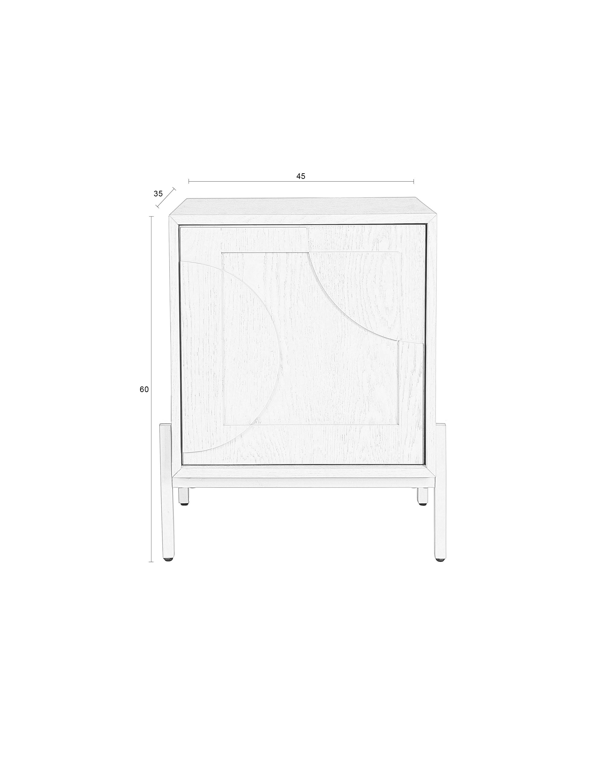 Faces - Side Table - Solid Oak - Beige