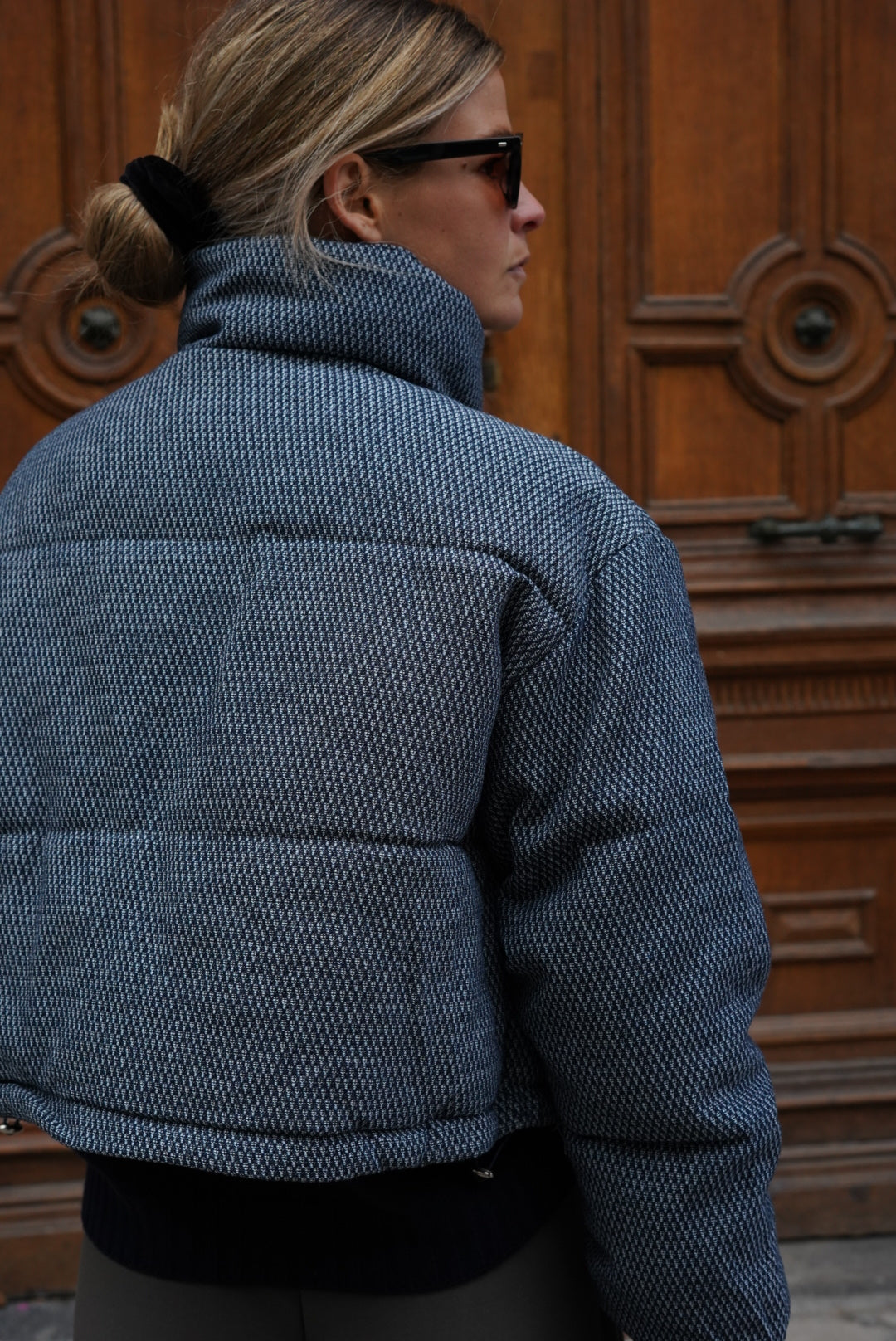 Calixte Down Jacket Blue Pattern