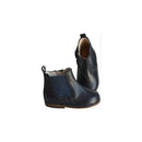Boots Bottines Souples Élastique - Cuir Bleu Marine Bleu Irisé - Fille