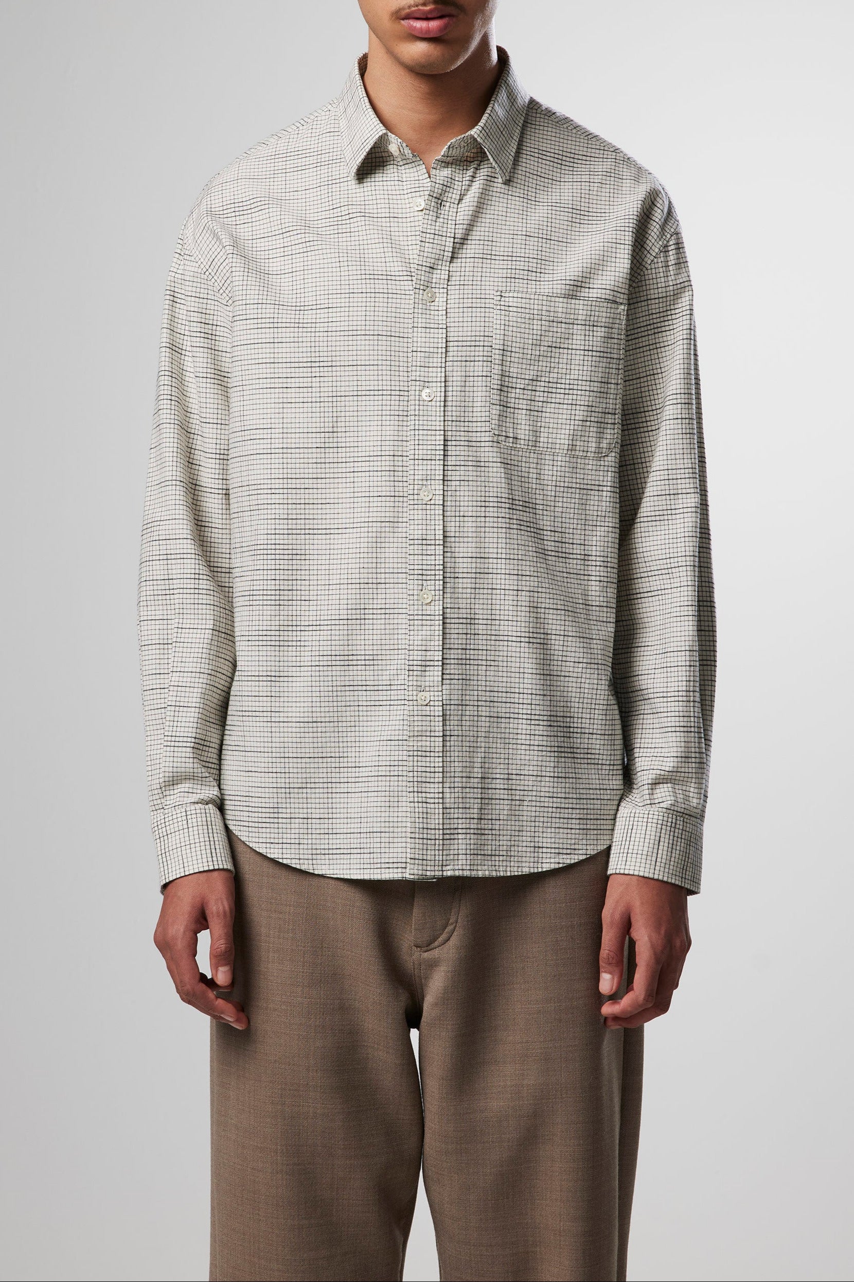 Deon - White Check Shirt