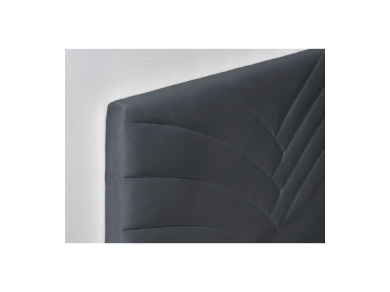 Lit Coffre Velours - Palmyre - Anthracite