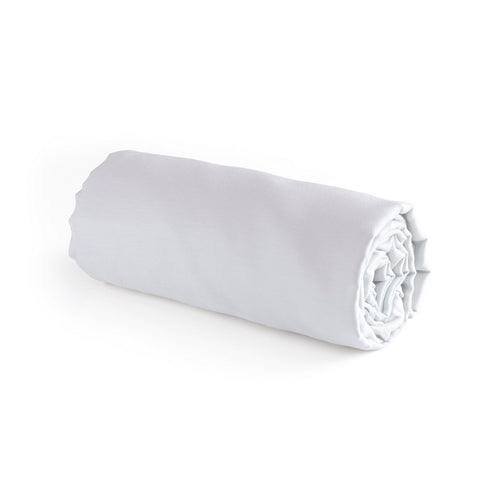 Plain - Fitted Sheet - Cotton Satin - White 01