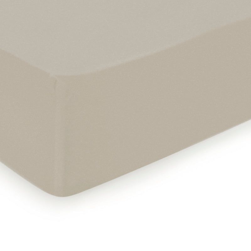 Uni - Drap-Housse - Satin De Coton - Taupe 05
