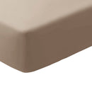 Uni - Drap-Housse - Satin De Coton - Taupe 01
