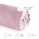 Uni - Drap-Housse - Satin De Coton - Rose 02