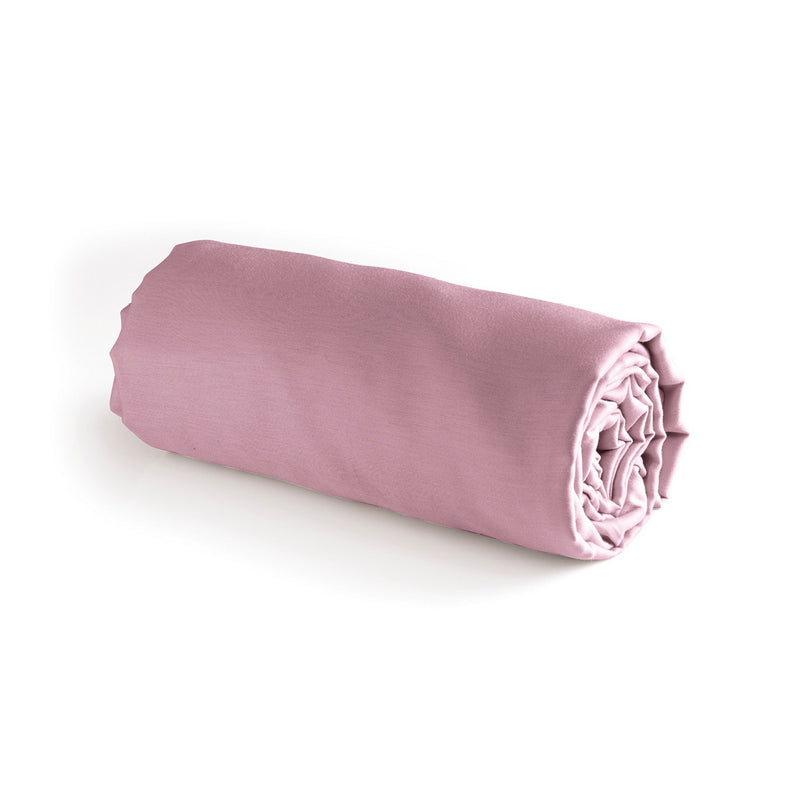 Uni - Drap-Housse - Satin De Coton - Rose 03
