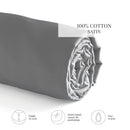 Uni - Drap-Housse - Satin De Coton - Gris 02