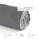 Uni - Drap-Housse - Satin De Coton - Gris 02