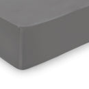 Uni - Drap-Housse - Satin De Coton - Gris 02