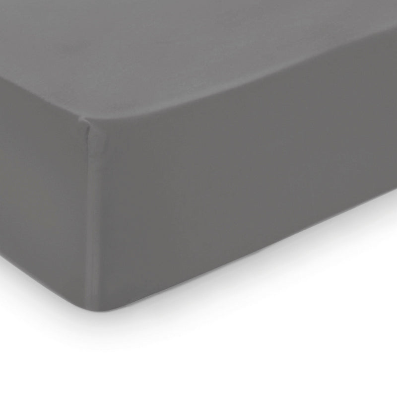Uni - Drap-Housse - Satin De Coton - Gris 02