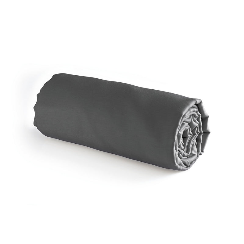 Indienne - Drap-Housse - Satin De Coton - Gris 03