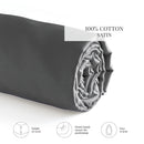Indienne - Drap-Housse - Satin De Coton - Gris 03