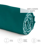 Uni - Drap-Housse - Satin De Coton - Vert 02