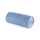 Uni - Drap-Housse - Satin De Coton - Bleu 02