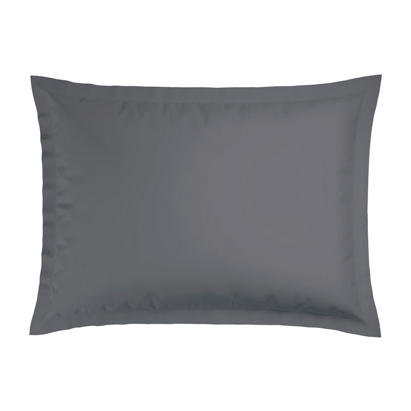 Dobby Stripe Woven - Set De 2 Taies D'Oreiller - Satin De Coton - Rayure Tissé Dobby - Gris Foncé