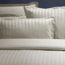 Dobby Stripe Woven - Set De 2 Taies D'Oreiller - Satin De Coton - Rayure Tissé Dobby - Taupe