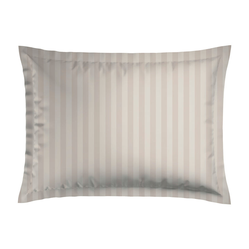 Dobby Stripe Woven - Set De 2 Taies D'Oreiller - Satin De Coton - Rayure Tissé Dobby - Taupe