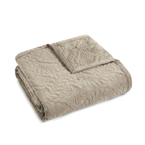 Flower - Couvre-Lit Corduroy - Taupe
