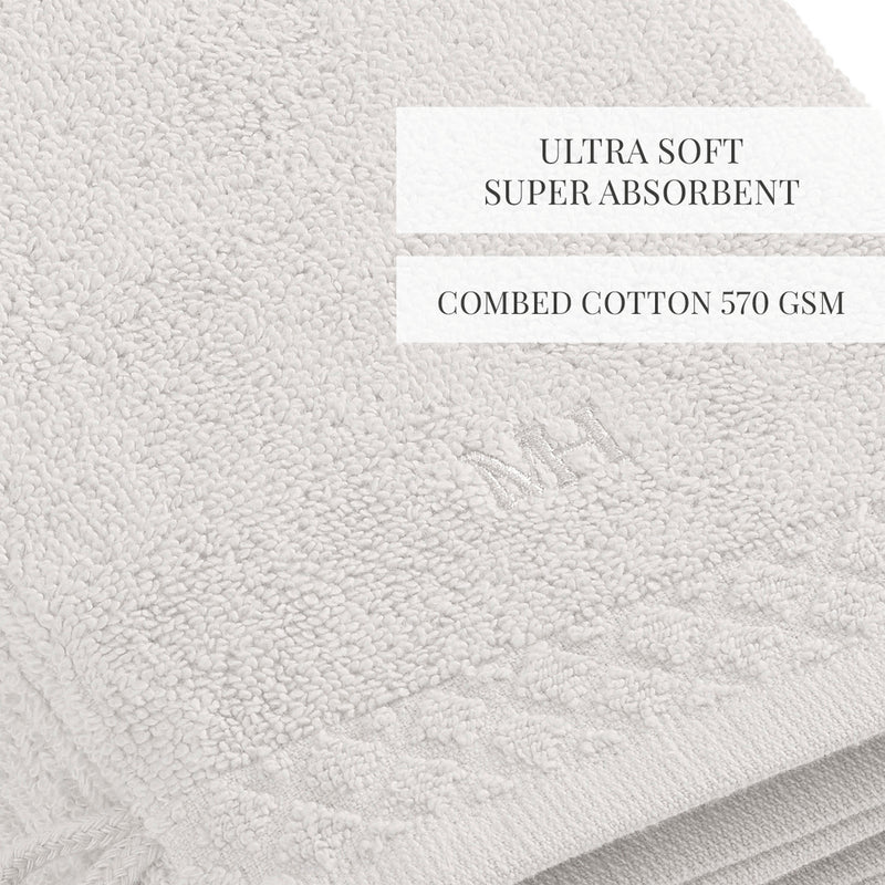 Eden - Gant De Toilette - Coton Peigné Lt - Blanc