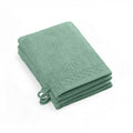 Eden - Set De 4 Gants De Toilette - Vert Bouteille